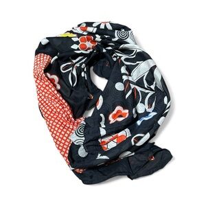 Worth Navy and Red Floral Scarf